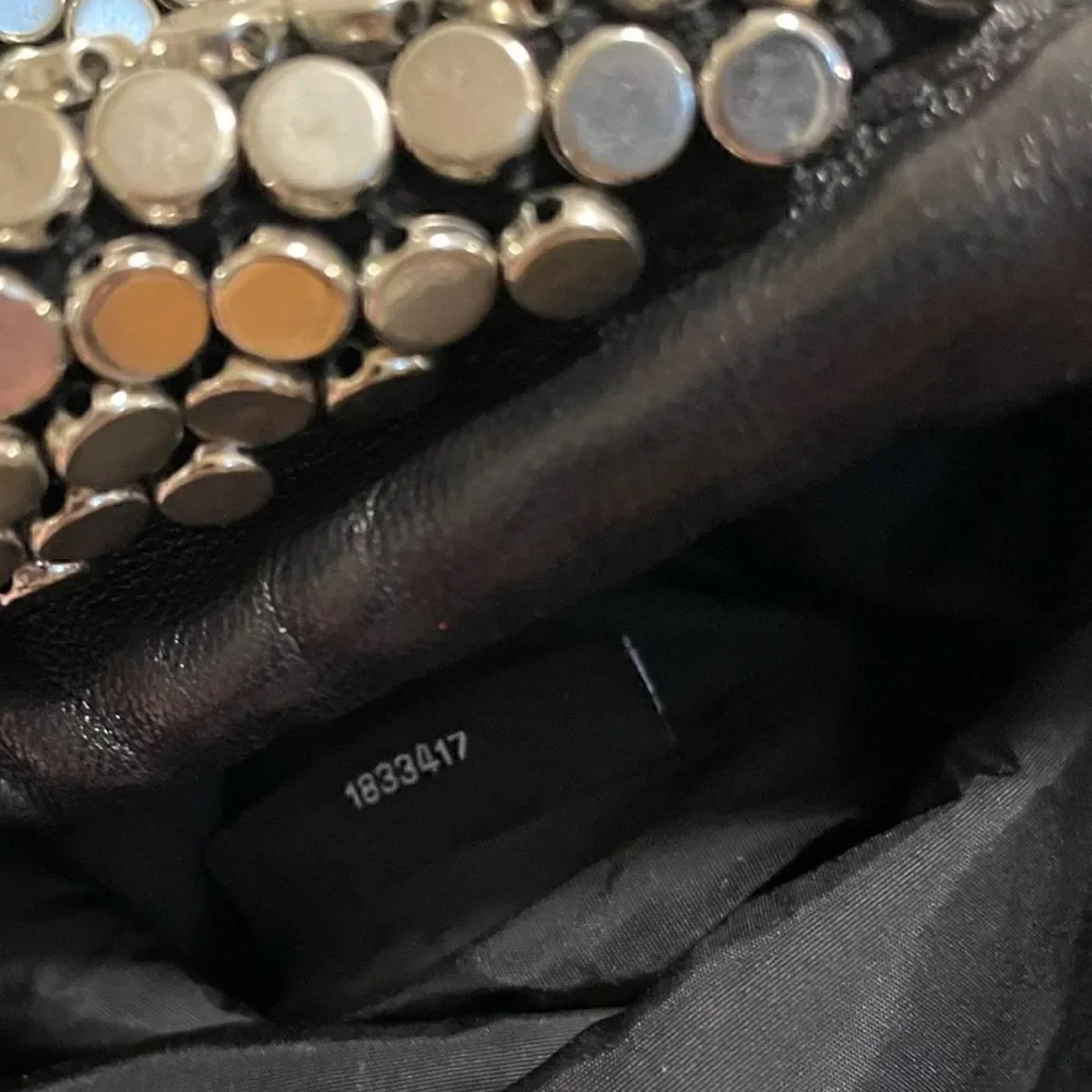 ALEXANDER WANG Chainmail Leather Clutch / Dust Bag